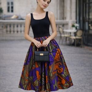 Vintage Silk Abstract Lux Skirt | Flora Kung
